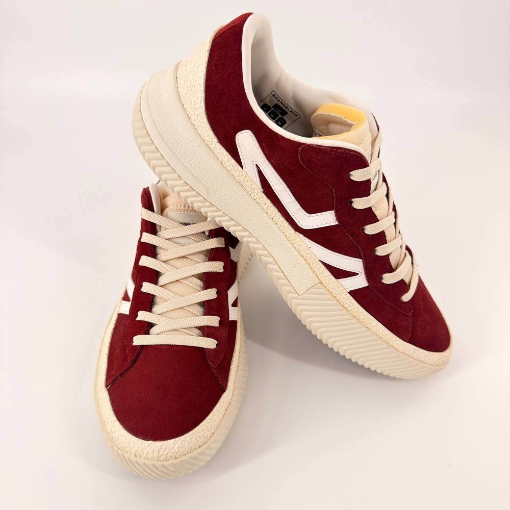 Brandblack Downtown II Sneakers Mens Size 10 Wine Suede Streetwear M286BB